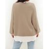 imageZESICA Womens Casual Long Sleeve Cardigan V Neck Button Down Open Front Knit Loose Oversized Sweater CoatCamel