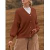 imageZESICA Womens Casual Long Sleeve Cardigan V Neck Button Down Open Front Knit Loose Oversized Sweater CoatCaramel