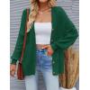imageZESICA Womens Casual Long Sleeve Cardigan V Neck Button Down Open Front Knit Loose Oversized Sweater CoatDarkgreen