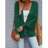 imageZESICA Womens Casual Long Sleeve Cardigan V Neck Button Down Open Front Knit Loose Oversized Sweater CoatDarkgreen