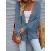 imageZESICA Womens Casual Long Sleeve Cardigan V Neck Button Down Open Front Knit Loose Oversized Sweater CoatDustyblue