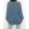 imageZESICA Womens Casual Long Sleeve Cardigan V Neck Button Down Open Front Knit Loose Oversized Sweater CoatDustyblue