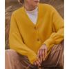 imageZESICA Womens Casual Long Sleeve Cardigan V Neck Button Down Open Front Knit Loose Oversized Sweater CoatGinger
