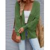 imageZESICA Womens Casual Long Sleeve Cardigan V Neck Button Down Open Front Knit Loose Oversized Sweater CoatGreen