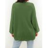 imageZESICA Womens Casual Long Sleeve Cardigan V Neck Button Down Open Front Knit Loose Oversized Sweater CoatGreen