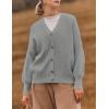 imageZESICA Womens Casual Long Sleeve Cardigan V Neck Button Down Open Front Knit Loose Oversized Sweater CoatGrey