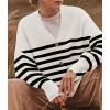 imageZESICA Womens Casual Long Sleeve Cardigan V Neck Button Down Open Front Knit Loose Oversized Sweater CoatIvory