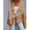 imageZESICA Womens Casual Long Sleeve Cardigan V Neck Button Down Open Front Knit Loose Oversized Sweater CoatKhaki