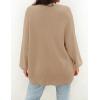 imageZESICA Womens Casual Long Sleeve Cardigan V Neck Button Down Open Front Knit Loose Oversized Sweater CoatKhaki