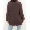 imageZESICA Womens Casual Long Sleeve Cardigan V Neck Button Down Open Front Knit Loose Oversized Sweater CoatNutmeg
