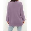 imageZESICA Womens Casual Long Sleeve Cardigan V Neck Button Down Open Front Knit Loose Oversized Sweater CoatPurple
