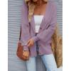 imageZESICA Womens Casual Long Sleeve Cardigan V Neck Button Down Open Front Knit Loose Oversized Sweater CoatPurple