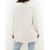 imageZESICA Womens Casual Long Sleeve Cardigan V Neck Button Down Open Front Knit Loose Oversized Sweater CoatWhite