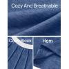 imageZESICA Womens Casual Short Sleeve Pleated Shirts 2025 Summer Dressy Crewneck Color Block TopsBlue