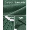 imageZESICA Womens Casual Short Sleeve Pleated Shirts 2025 Summer Dressy Crewneck Color Block TopsGreen