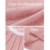 imageZESICA Womens Casual Short Sleeve Pleated Shirts 2025 Summer Dressy Crewneck Color Block TopsPink