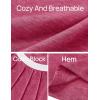imageZESICA Womens Casual Short Sleeve Pleated Shirts 2025 Summer Dressy Crewneck Color Block TopsRose