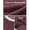 imageZESICA Womens Casual Short Sleeve Pleated Shirts 2025 Summer Dressy Crewneck Color Block TopsWine