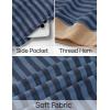 imageZESICA Womens Casual Striped Pullover Tops Long Sleeve Shirts Crewneck Oversized Sweatshirts Spring ClothesDark Blue
