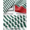 imageZESICA Womens Casual Striped Pullover Tops Long Sleeve Shirts Crewneck Oversized Sweatshirts Spring ClothesGreen