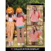 imageZESICA Womens Casual Striped Pullover Tops Long Sleeve Shirts Crewneck Oversized Sweatshirts Spring ClothesPink