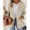 imageZESICA Womens Fall Business Casual Blazers 2025 Long Sleeve Lapel Open Front Button Work Blazer Jackets with PocketsApricot
