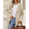 imageZESICA Womens Fall Business Casual Blazers 2025 Long Sleeve Lapel Open Front Button Work Blazer Jackets with PocketsApricot