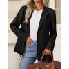 imageZESICA Womens Fall Business Casual Blazers 2025 Long Sleeve Lapel Open Front Button Work Blazer Jackets with PocketsBlack