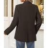 imageZESICA Womens Fall Business Casual Blazers 2025 Long Sleeve Lapel Open Front Button Work Blazer Jackets with PocketsCoffee