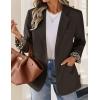 imageZESICA Womens Fall Business Casual Blazers 2025 Long Sleeve Lapel Open Front Button Work Blazer Jackets with PocketsCoffee