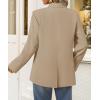 imageZESICA Womens Fall Business Casual Blazers 2025 Long Sleeve Lapel Open Front Button Work Blazer Jackets with PocketsKhaki