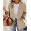 imageZESICA Womens Fall Business Casual Blazers 2025 Long Sleeve Lapel Open Front Button Work Blazer Jackets with PocketsKhaki