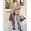 imageZESICA Womens Fall Business Casual Blazers 2025 Long Sleeve Lapel Open Front Button Work Blazer Jackets with PocketsKhaki