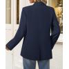 imageZESICA Womens Fall Business Casual Blazers 2025 Long Sleeve Lapel Open Front Button Work Blazer Jackets with PocketsNavy