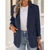 imageZESICA Womens Fall Business Casual Blazers 2025 Long Sleeve Lapel Open Front Button Work Blazer Jackets with PocketsNavy