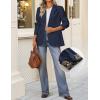 imageZESICA Womens Fall Business Casual Blazers 2025 Long Sleeve Lapel Open Front Button Work Blazer Jackets with PocketsNavy