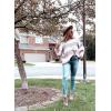 imageZESICA Womens Fall Long Sleeve Crew Neck Striped Color Block Comfy Loose Oversized Knitted Pullover SweaterPink