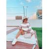 imageZESICA Womens Fall Long Sleeve Crew Neck Striped Color Block Comfy Loose Oversized Knitted Pullover SweaterPink