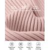 imageZESICA Womens Fall Long Sleeve Turtleneck T Shirt Ribbed Knit Sweater Slim Fit Basic Casual Tee TopsDustypink