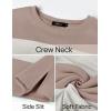 imageZESICA Womens Fall Sweatshirt Tops Crewneck Long Sleeve Loose Oversized Striped Fleece Pullover 2025 ClothesAlmond