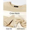 imageZESICA Womens Fall Sweatshirt Tops Crewneck Long Sleeve Loose Oversized Striped Fleece Pullover 2025 ClothesApricot