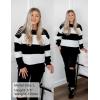 imageZESICA Womens Fall Sweatshirt Tops Crewneck Long Sleeve Loose Oversized Striped Fleece Pullover 2025 ClothesBlack