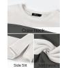 imageZESICA Womens Fall Sweatshirt Tops Crewneck Long Sleeve Loose Oversized Striped Fleece Pullover 2025 ClothesGrey