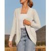 imageZESICA Womens Fall Winter Long Sleeve Open Front Casual Lightweight Soft Knit Cardigan Sweater OuterwearApricot