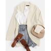 imageZESICA Womens Fall Winter Long Sleeve Open Front Casual Lightweight Soft Knit Cardigan Sweater OuterwearApricot