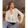 imageZESICA Womens Fall Winter Long Sleeve Open Front Casual Lightweight Soft Knit Cardigan Sweater OuterwearApricot