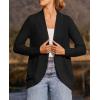 imageZESICA Womens Fall Winter Long Sleeve Open Front Casual Lightweight Soft Knit Cardigan Sweater OuterwearBlack