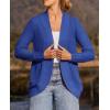 imageZESICA Womens Fall Winter Long Sleeve Open Front Casual Lightweight Soft Knit Cardigan Sweater OuterwearBlue