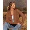 imageZESICA Womens Fall Winter Long Sleeve Open Front Casual Lightweight Soft Knit Cardigan Sweater OuterwearBrown