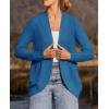 imageZESICA Womens Fall Winter Long Sleeve Open Front Casual Lightweight Soft Knit Cardigan Sweater OuterwearCobaltblue